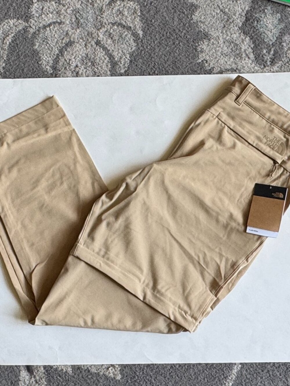 Mens The North Face Paramount Convertible UPF 40+ Pants Khaki Stone 36